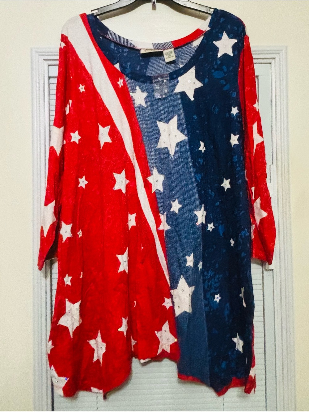 Women's Patriotic American Flag XXL Top, Dress, bathing suit coverup - Picture 8 of 8